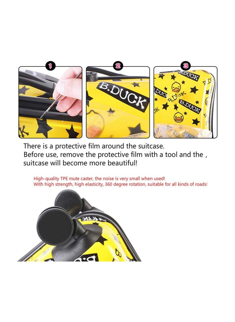Cool Baby COOLBABY travel in style with our fun and durable kids' luggage - perfect for your little explorer (Yellow Duck, 20 inches).  - Image 3