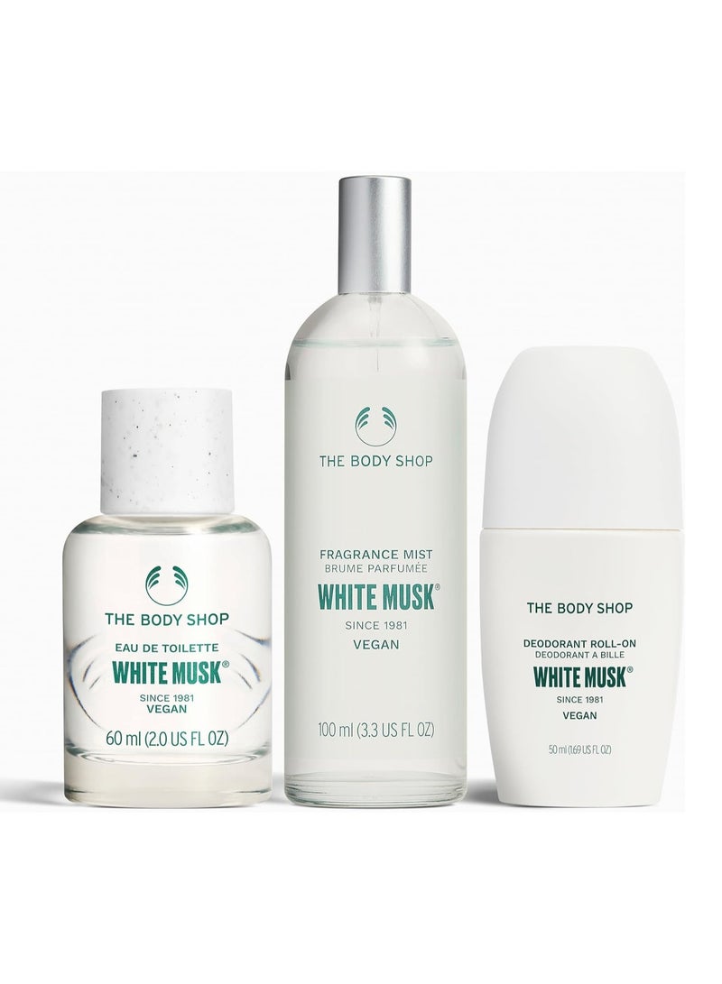 THE BODY SHOP White Musk skin and body care set consisting of White Musk perfume 100 ml + White Musk perfume 60 ml + White Musk deodorant 50 ml