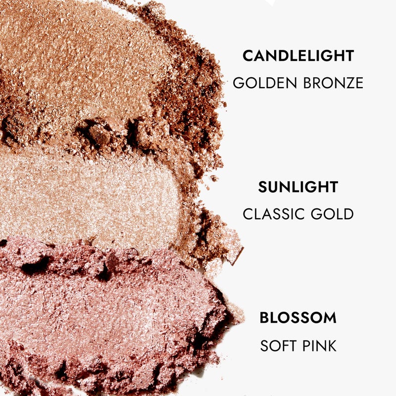 COVER FX Custom Enhancer Highlighter Makeup Palette - Buildable Illuminating Highlight - Use on Eyes, Cheeks and Body - Travel Friendly - Image 3