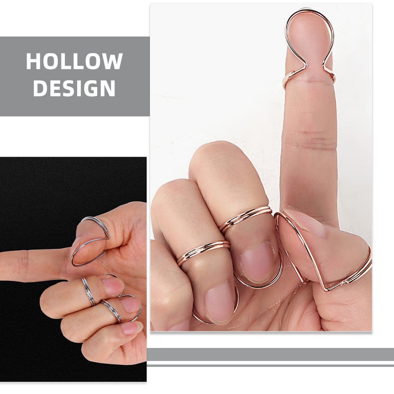 1 Set Hollow Finger Picks Metal Finger Picks Banjo Finger Picks Guitar Accessories - Image 2