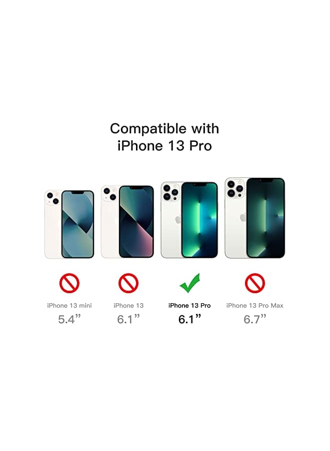 Jetech 3 in 1 Case for iPhone 13 Pro 6.1-Inch, with 2-Pack Screen Protector and 2-Pack Camera Lens Protector, Non-Yellowing, Full Coverage Tempered Glass Film, Shockproof Bumper Phone Cover (Clear) - Image 4