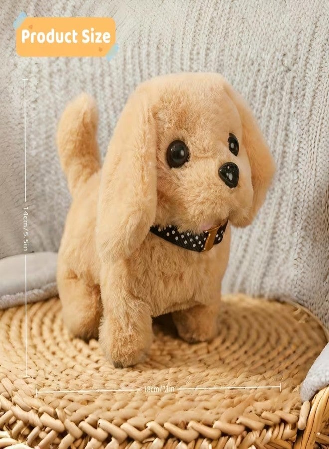 Livello Hopping Walking Talking Sound Dog with Moving Tail, Head Shake & Realistic Actions Soft Plush Interactive Animal Toy, Fun Gift & Childhood Companion Brown Pack of-2 - Image 2