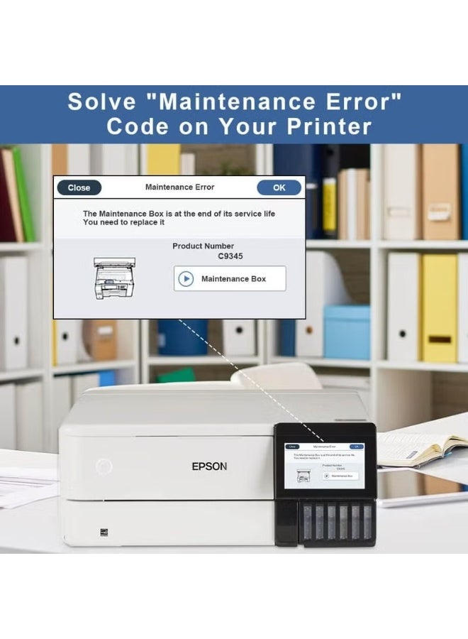 صندوق صيانة الحبر C9345 متوافق مع طابعة EcoTank Pro ET-5880 ET-5850 ET-5800 ET-16600 ET-16650 Workforce Pro WF-7820 WF-7840 ST-C8000 - Image 5