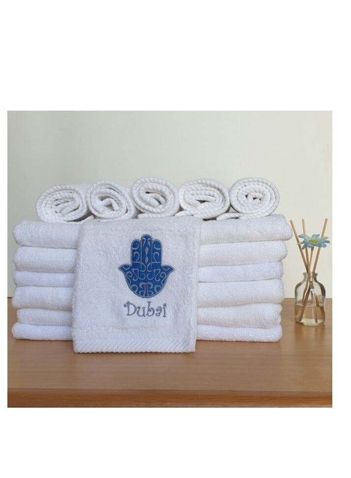 PROMASS Face Towel Hand of Fatima Dubai. Size: 30 x 30cm  - Image 1