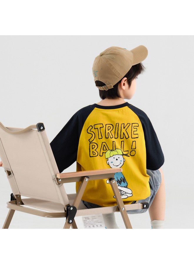 Lightweight Cool-feel T-shirt, Children's 2025 Summer Stylish Printed Baby Short-sleeve Trendy Top - Image 5
