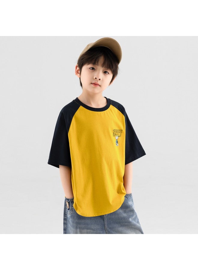 Lightweight Cool-feel T-shirt, Children's 2025 Summer Stylish Printed Baby Short-sleeve Trendy Top - Image 4