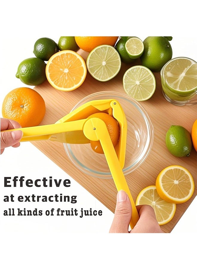 MXN Manual Juicers, Large Flat Lemon Squeezer, Folds Flat For Space-Saving Manual Juicers (Yellow) - Image 5