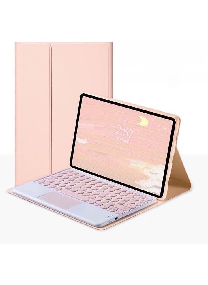 General - Compatible with Lenovo Idea Tab Pro 12.7 inch 2025 Round Keycap Bluetooth Wireless Removable Keyboard with Smart Touchpad Tablet Protective Cover - Image 1
