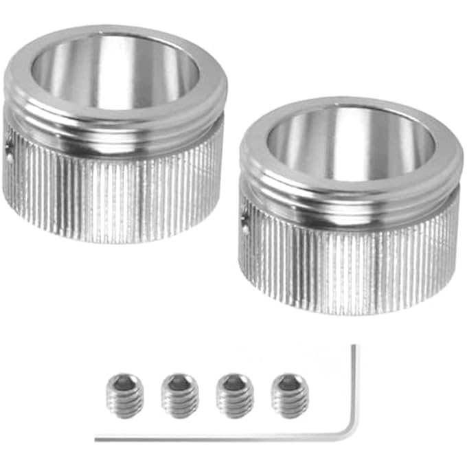 STAINLESS STEEL HEATING VALVE ADAPTER, 2 PCS THERMOSTATIC HEAD ADAPTER WITH STRIPES, RADIATOR VALVE RA TO M30 X 1.5 WITH HEXAGON WRENCH - Image 1