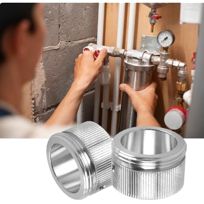 STAINLESS STEEL HEATING VALVE ADAPTER, 2 PCS THERMOSTATIC HEAD ADAPTER WITH STRIPES, RADIATOR VALVE RA TO M30 X 1.5 WITH HEXAGON WRENCH - Image 3