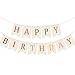 Doumeny Happy Birthday Burlap Banner Boho Birthday Garland Bunting Bohemian Party Hanging Flag White Happy Birthday Bunting Garland Rainbow Party Banner for Women Men Birthday Kid Photo Backdrop - Image 3