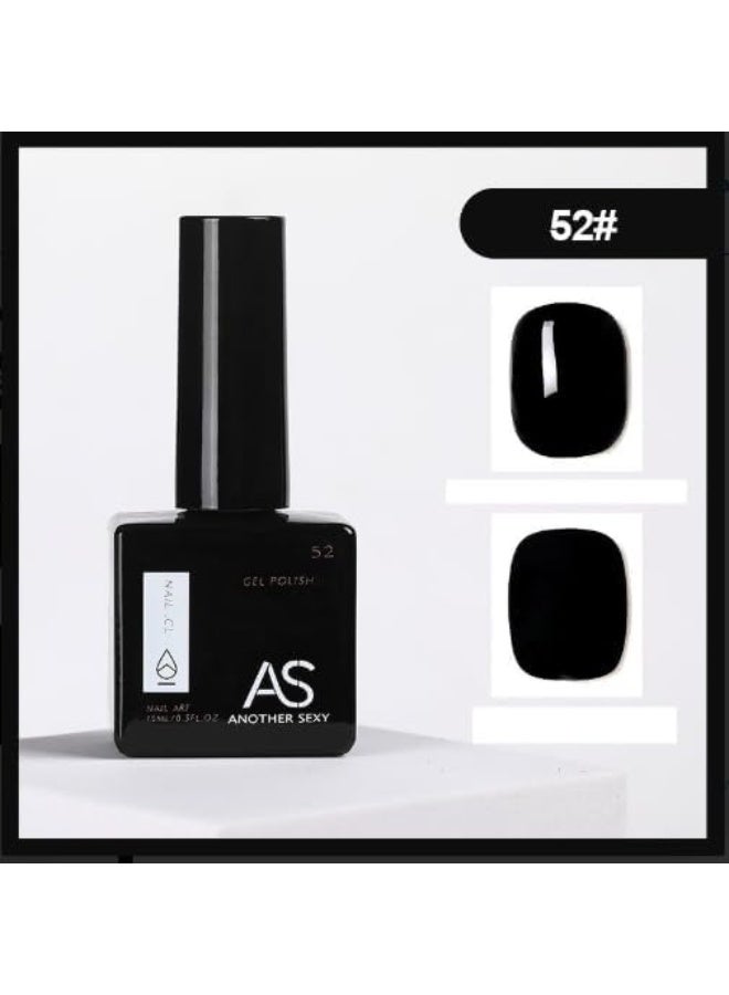 AS Another Sexy Gel Polish 52, 15ml Long-Lasting  Nail Gel Polish, BLACK - Image 2