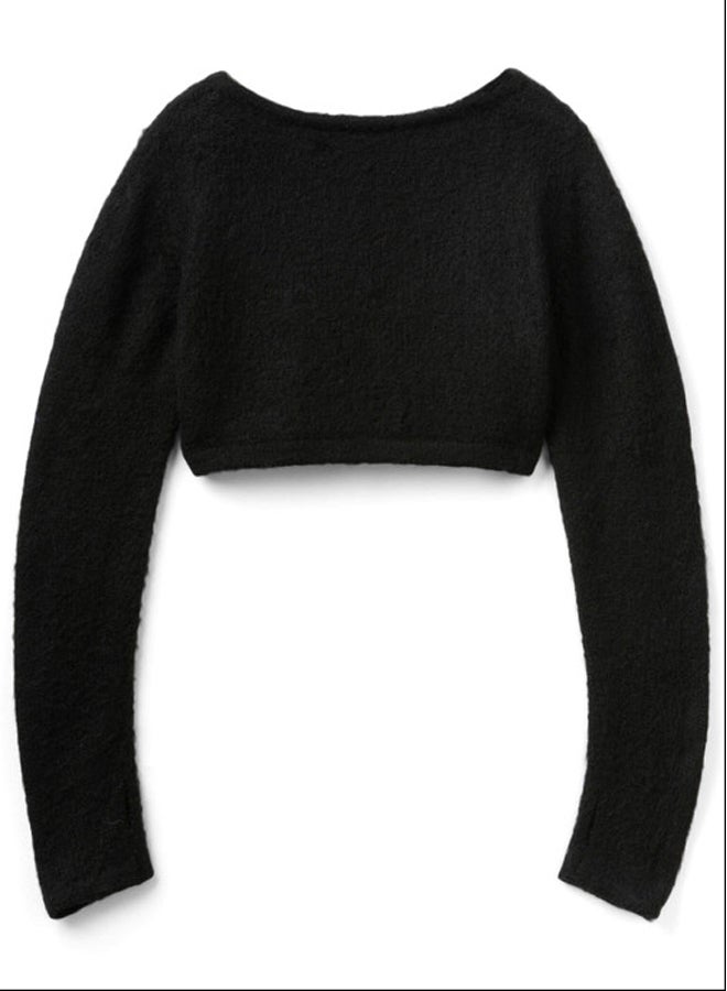 Benetton CROPPED SWEATER IN MOHAIR BLEND  - Image 2