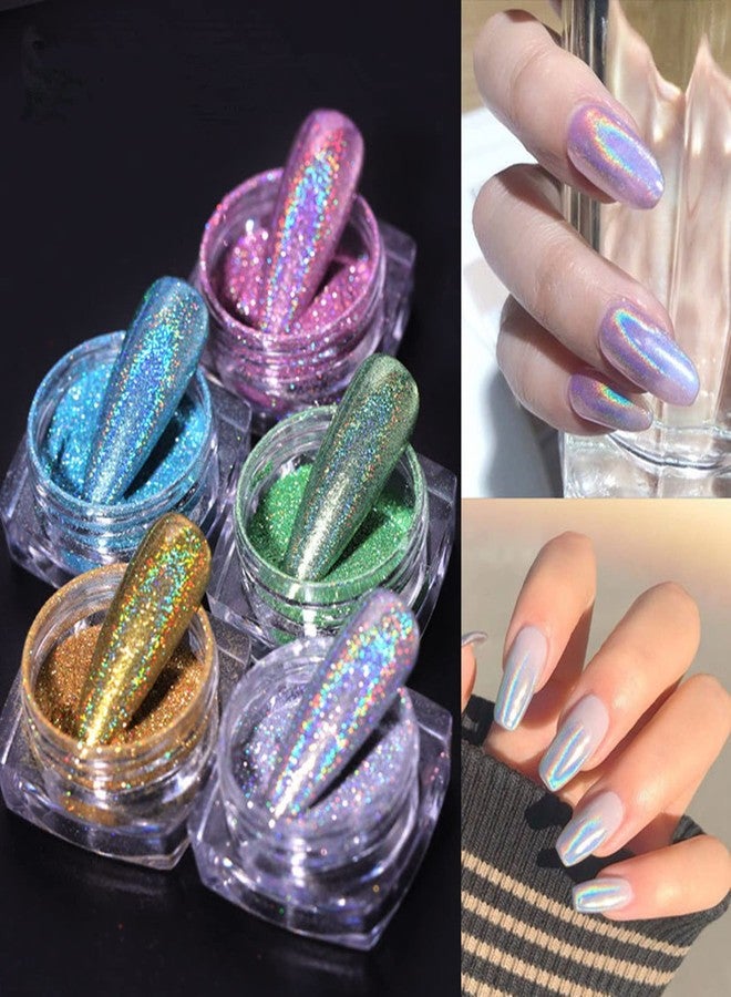 PhantomSky Holographic Nail Glitter Powder for Chrome Effect Chrome Nail Powder Kit Super Magic Shining Mirror Pigment Nail Deco DIY Manicure Nail Art Decorations, 12 Jars (0.5g/Jar) - Image 3