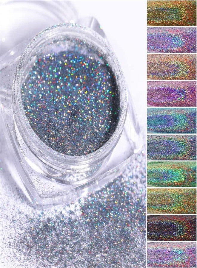 PhantomSky Holographic Nail Glitter Powder for Chrome Effect Chrome Nail Powder Kit Super Magic Shining Mirror Pigment Nail Deco DIY Manicure Nail Art Decorations, 12 Jars (0.5g/Jar) - Image 4