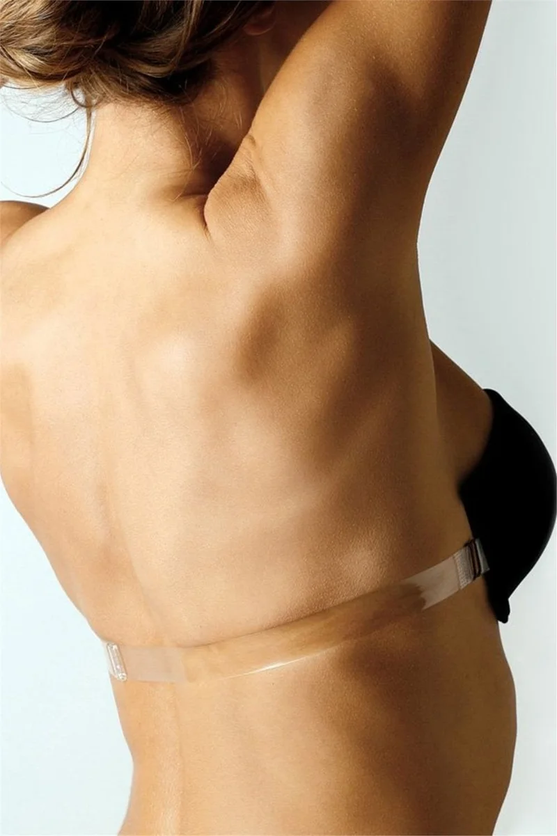 Magic Form 2020 Women's Black Front Clip Transparent Sponge Backless Strapless Bra