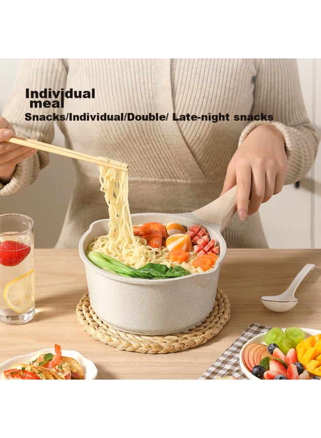 JD.com Jd Jingzao قدر حليب، قدر حليب غير لاصق من الحجر الأبيض مع مبخر، قدر طهي، قدر طعام أطفال، متوافق مع مواقف الغاز والتحريض، 18سم - Image 5
