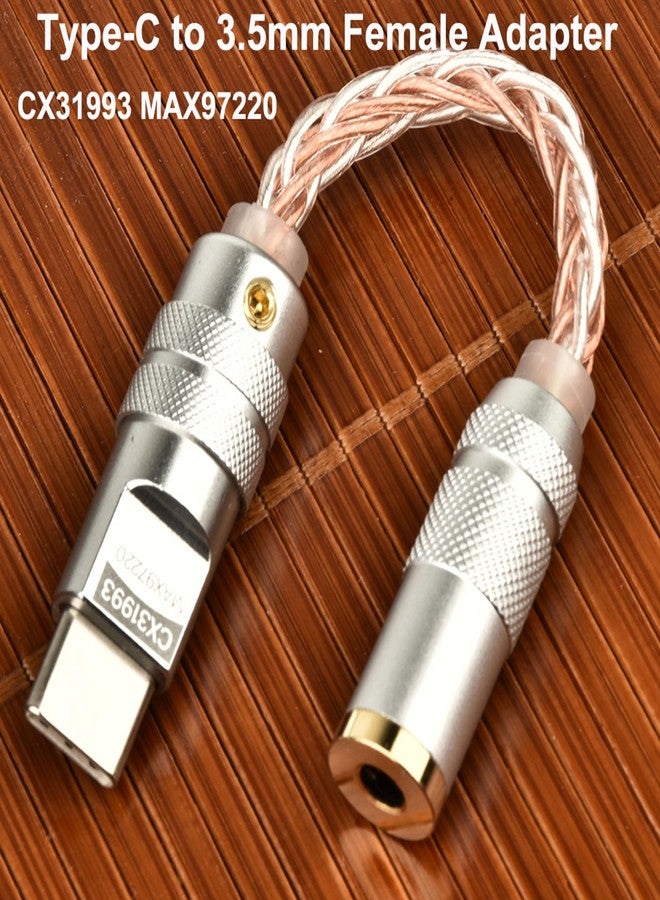 Tiandirenhe محول صوت رقمي محمول USB C Type-C إلى 3.5mm Dual DAC CX31993 MAX97220 متوافق مع iPhone 15/15 Plus/15 Pro/15 Pro Max 16/16 Plus/16 Pro/16 Pro Max (فضي نحاسي) - Image 5