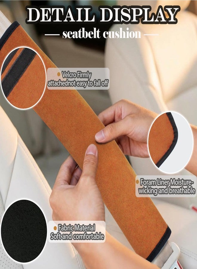 VRSHMB Extended Seat Belt Cover Pad, 2 Pack Soft & Comfortable Universal Seatbelt Covers for Adults and Kids, Fits Car Seat Belts, Armrest, and Backpacks (Brown) - Image 2