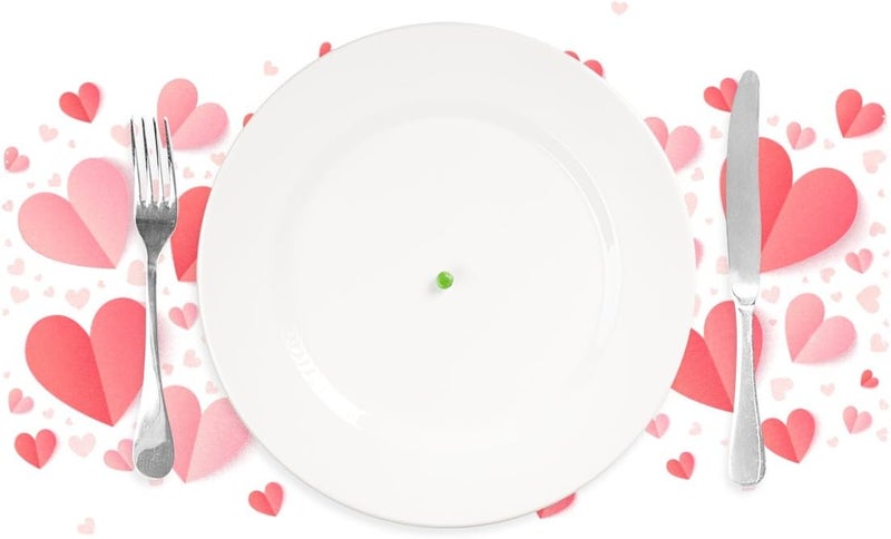 WOOR مفرش طاولة عيد الحب باللونين الوردي والأحمر على شكل قلوب لمائدة الطعام مقاوم للحرارة ديكور مطبخ قابل للغسل مجموعة من 4 - Image 2