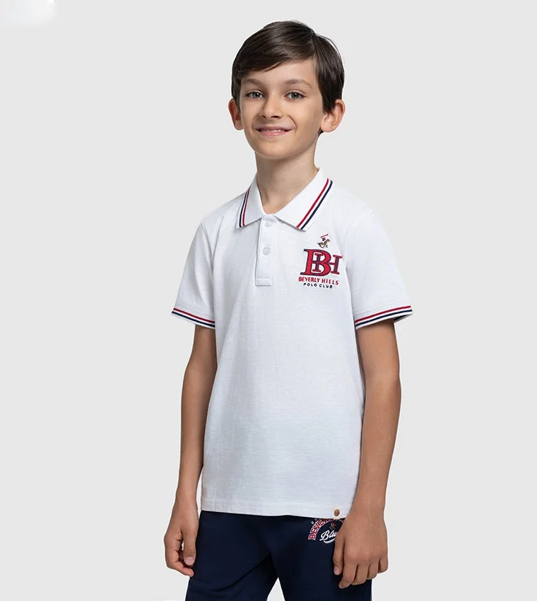 Logo Embroidered Short Sleeves Polo T-Shirt
