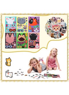 Jerify 91 Pcs Cat Party Favors Include 12 Squeeze Toys 12 Paw Rubber Bracelets 12 Cats Sticker 12 Kawaii Pen 12 Cat Keychain 18 Cat Notebook 12 Cat Drawstring Backpack And Cat Sticker (Cute Style)  - Image 3