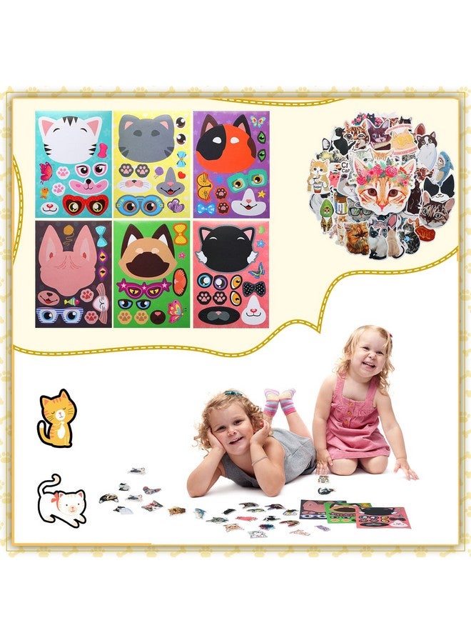 Jerify 91 قطعة هدايا حفلة القطط تشمل 12 لعبة ضغط 12 سوار مطاطي على شكل مخلب 12 ملصق قطط 12 قلم كاواي 12 سلسلة مفاتيح قط 18 دفتر ملاحظات قط 12 حقيبة ظهر بسحب قط وملصق قط (أسلوب لطيف) - Image 3
