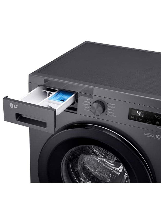 LG 8 kg Front Load Washing Machine with Steam Technology & 6 Motion DD F2Y1TYP6J Black - Image 4