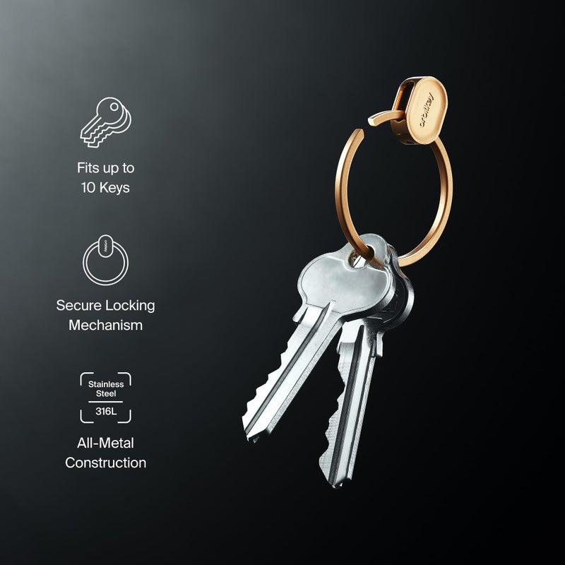 Orbitkey Ring V2 Quick Release Key Ring â€“ Easy-to-Use Key Holder with Secure Locking Mechanism â€“ Minimalist Keychain Organizer for Everyday Use â€“ Durable, Slim & Pocket-Friendly (Silver) - Image 3