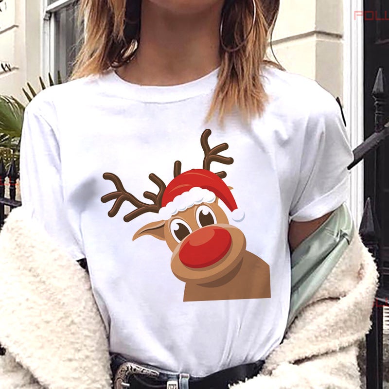 Cross-border supply T-shirt printed T-shirt women's short-sleeved women's clothing - Image 1