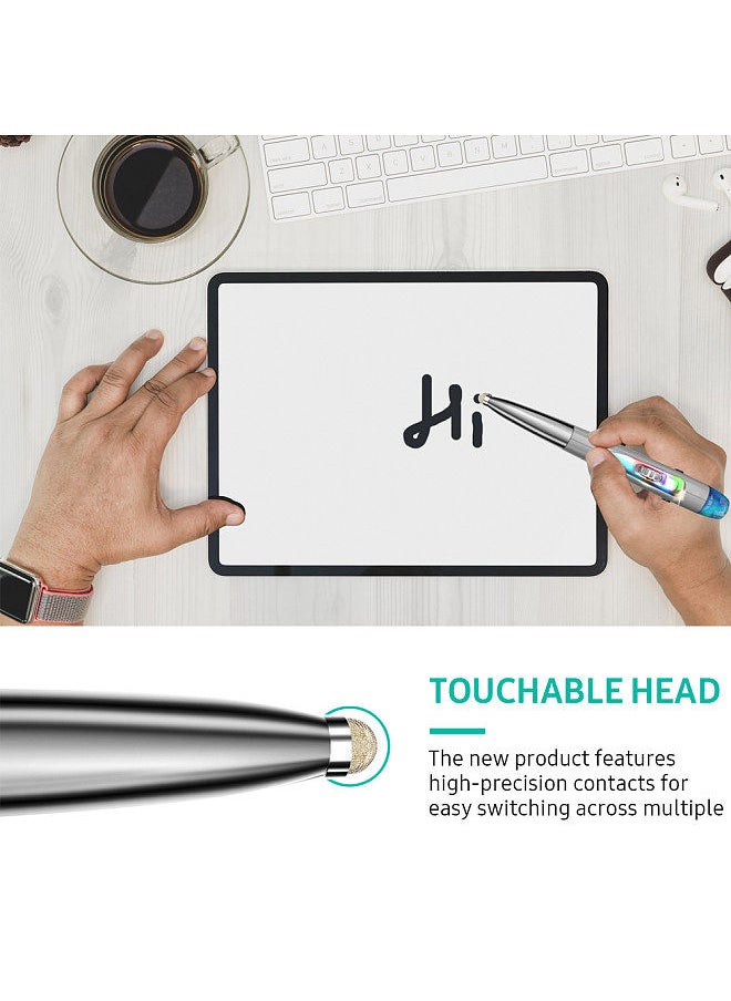 2.4GHz Optical Pen Mouse Left & Right Hands Rechargeable Wireless Optical Pocket Pen Mouse Wireless Dual Right Keys Grey