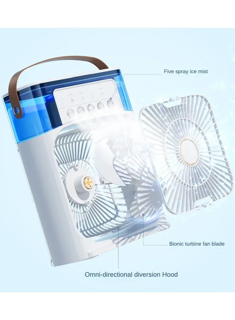DubaiGallery Portable Air Conditioner Fan,USB Personal Evaporative Air Cooler,Mini Humidifier Misting Fan with LED Light,3 Wind Speeds and 5 Spray Modes For Home Appliances - Image 4