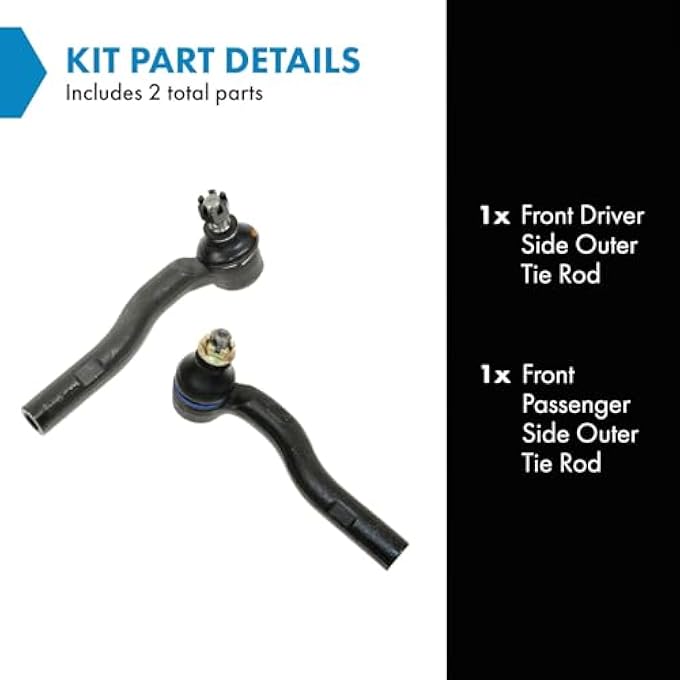 تي آر كيو طقم قضيب ربط أمامي خارجي متوافق مع لكزس Gs300 موديلات 1998-2005، وGs400 موديلات 1998-2000، وGs430 موديلات 1990-1994، وLs400 موديلات 2002-2010، وSc430 موديلات 2001-2005 - Image 3