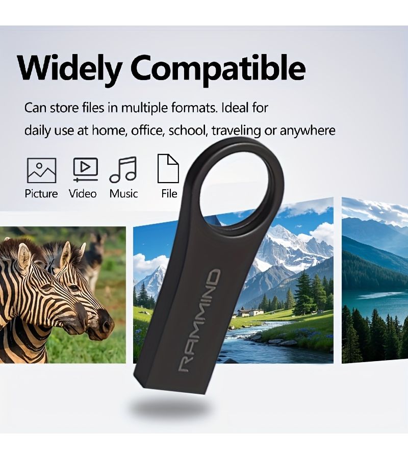 محرك أقراص USB محمول OP Gold USB 2.0 سعة 128 جيجابايت، معدني بقلم للكمبيوتر الشخصي واللابتوب وصوتيات السيارة والألعاب - Image 4