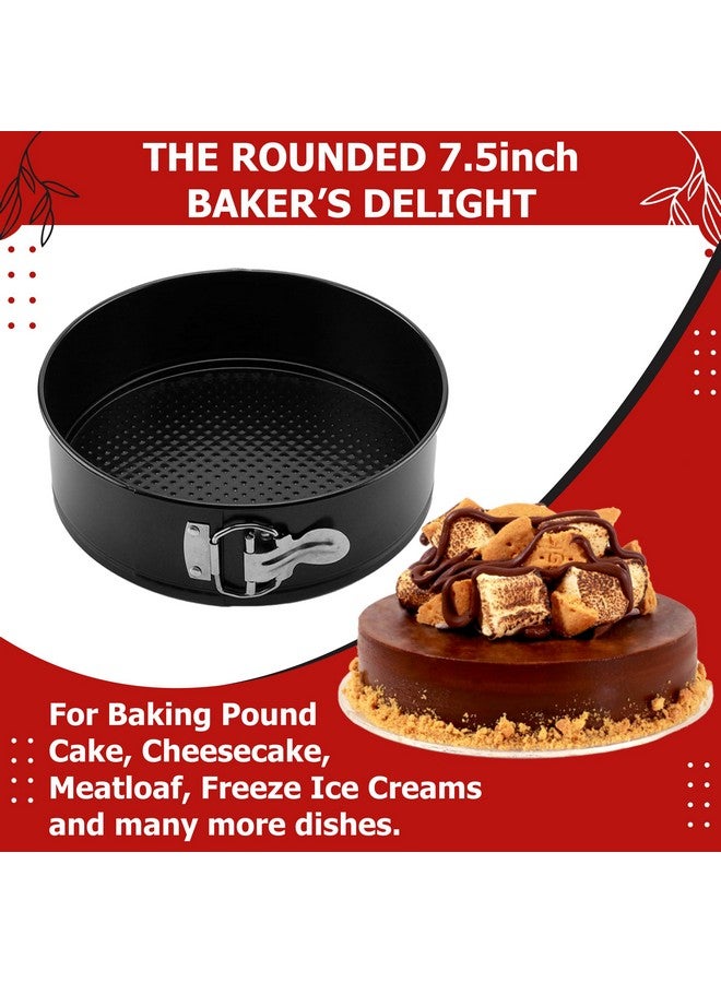 Casa Azul 6.5 Inch Springform Pan, Non Stick Cheesecake Pan/Round Cake Pan/Springform Cake Tin With Removable Bottom And Quick-Release Latch, Black - Image 5