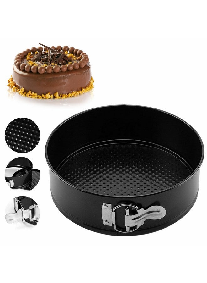 Casa Azul 6.5 Inch Springform Pan, Non Stick Cheesecake Pan/Round Cake Pan/Springform Cake Tin With Removable Bottom And Quick-Release Latch, Black - Image 1