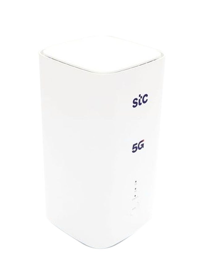 STC 5G CPE 5 Router - Latest Version of STC SuperSpeed WiFi 6 - Download Speed Up to 3600Mbps "Support All Networks" H155-381 | White - Image 1
