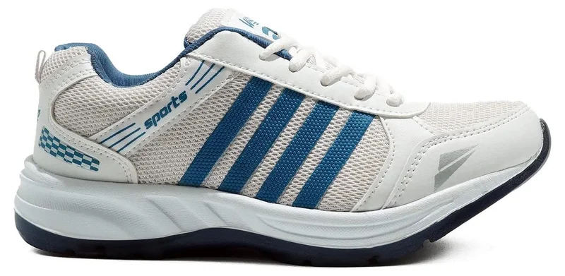 Asian White Slate Blue Sports Running Shoes for Men
