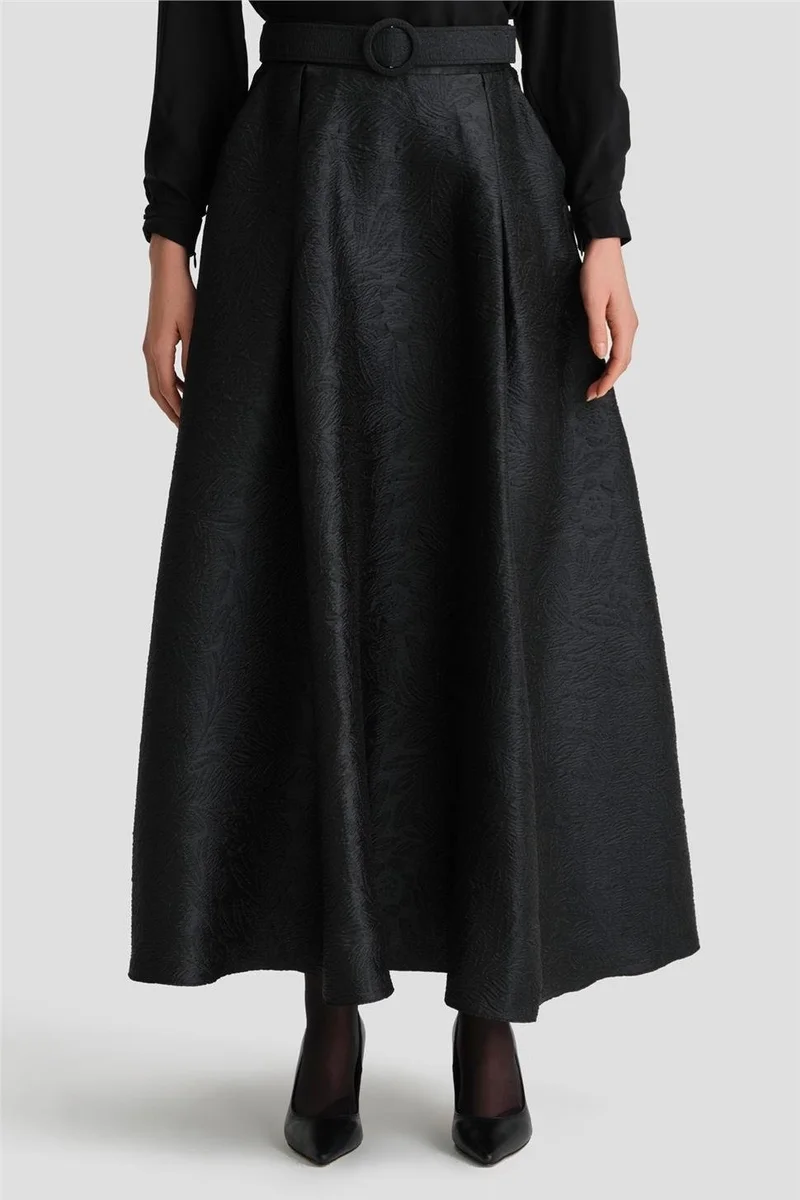 ARMINE Jacquard Puffy Skirt 24K1700 Black