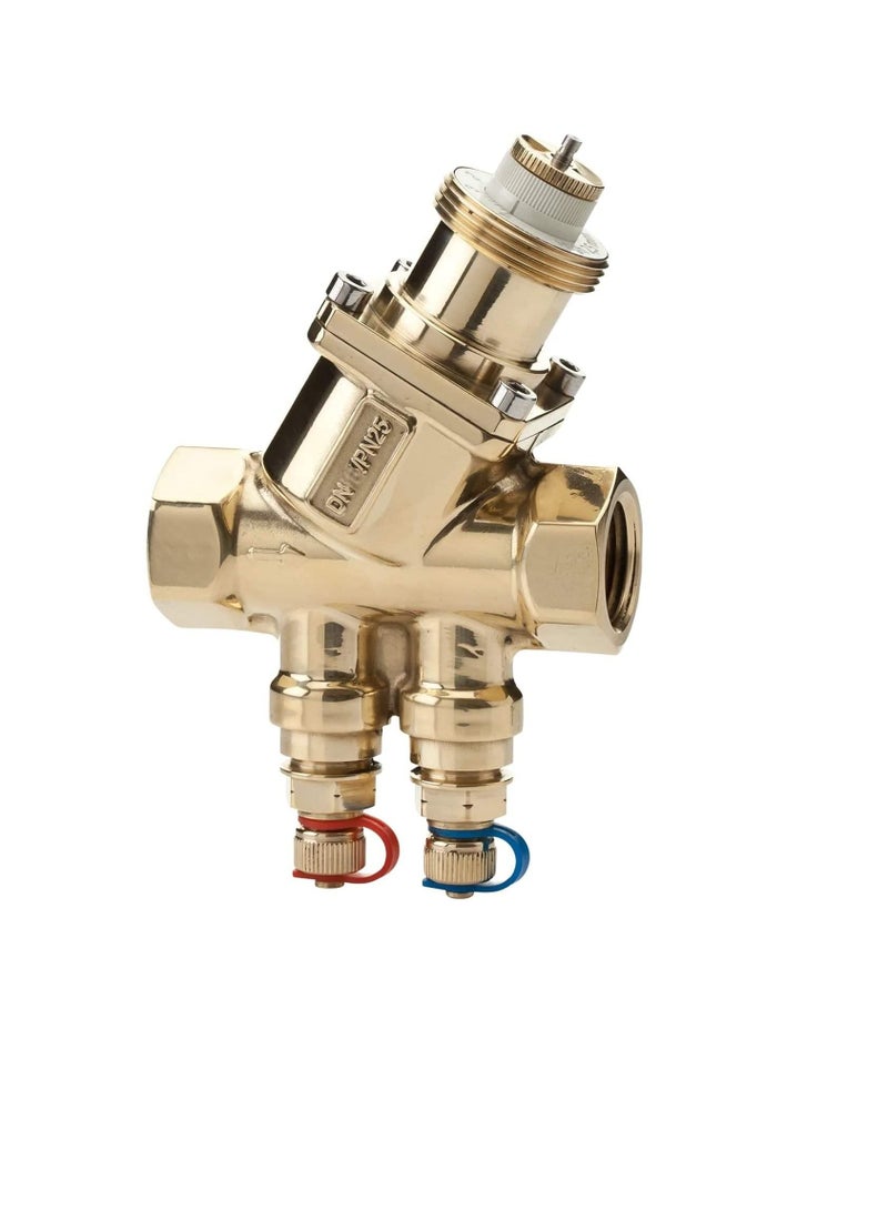Frese OPTIMA Compact Pressure Independent Balancing & Control Valve 53-1338 3/4Inch, DN20/PN25 M/M High 5 P/T, AC Chiller Water Actuator Control Valve, Made in Denmark  - Image 1