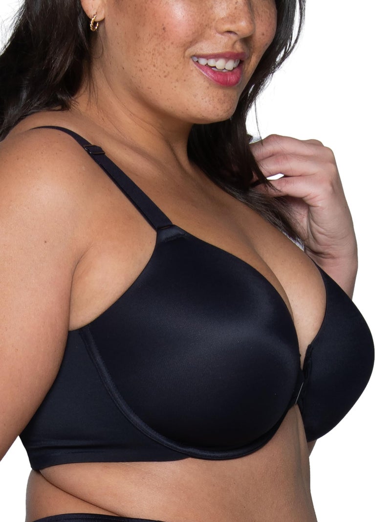 Vanity Fair Women's Front Closure Bra with No-Poke Underwire (34B-44DDD),Full Figure - Black,36C - Image 2