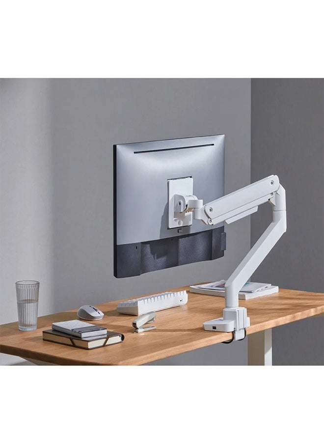 Skill Tech SH69 C012 UCB Desk-Mounted Heavy-Duty Gas Spring Monitor Arm with USB-A/USB-C Ports for 17"-49" Screens, VESA 100x100mm, 20kg Load Capacity – Black  - Image 3