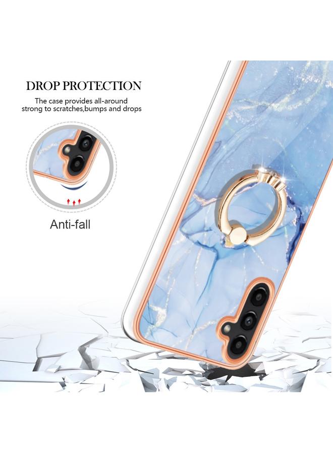 اس-توب جراب لهاتف Samsung Galaxy A35 من الرخام الكهربائي IMD مزدوج الجوانب مع حلقة - Image 4