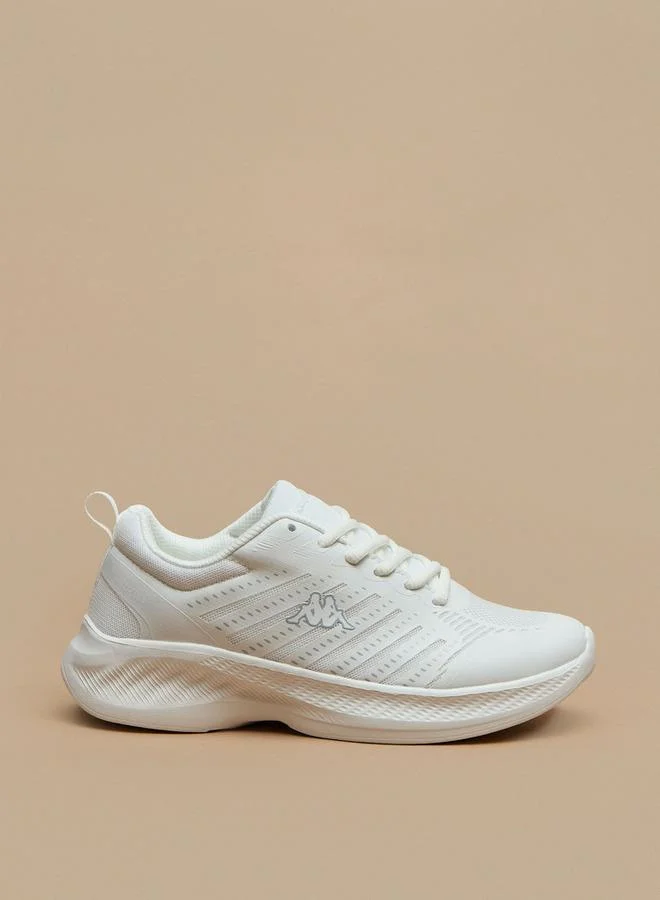 Kappa WHITE Textured School Sports Shoes With Lace-Up Closure for Women | Best Price UAE