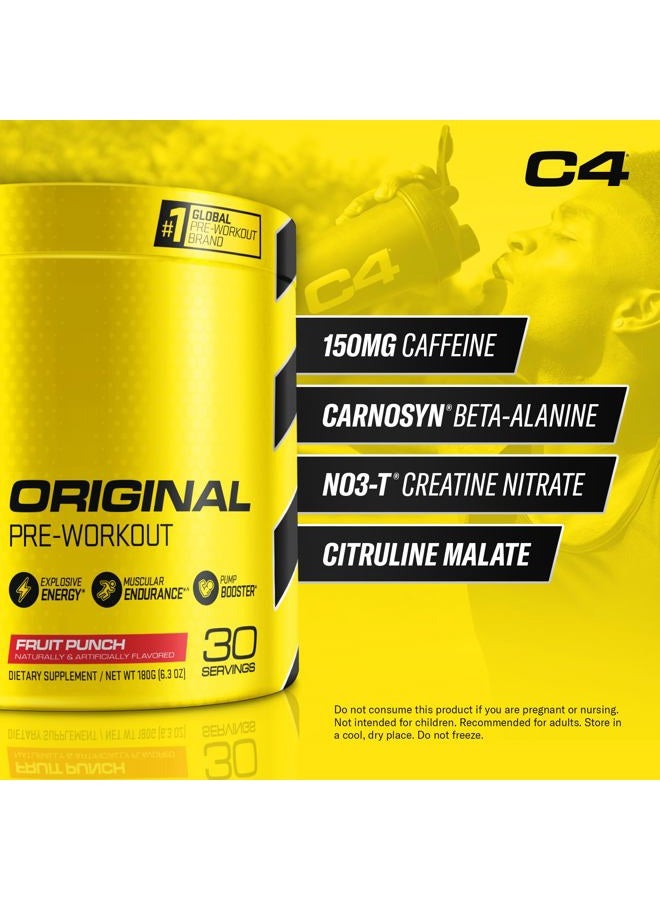 C4 Cellucor C4 Energy Drink Pre Workout Supplement Powder for Men & Women - Fruit Punch - 30 Servings (Packaging May Vary) - Image 2
