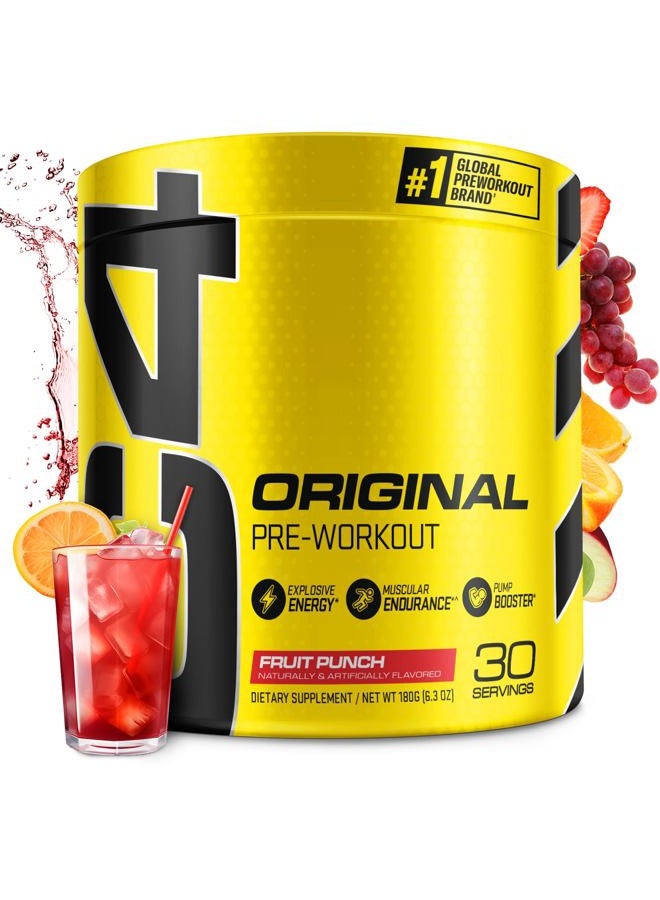 C4 Cellucor C4 Energy Drink Pre Workout Supplement Powder for Men & Women - Fruit Punch - 30 Servings (Packaging May Vary) - Image 1