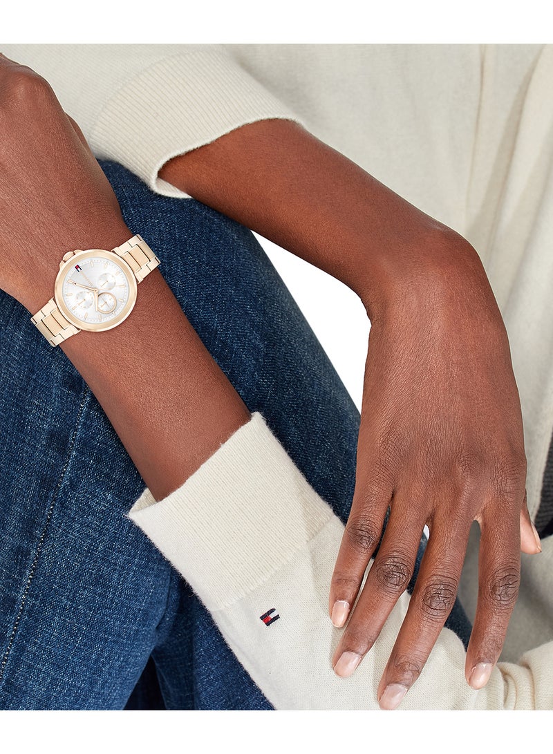 TOMMY HILFIGER Round Analog Women'S Silver White Case Watch - 1782756 - Image 3