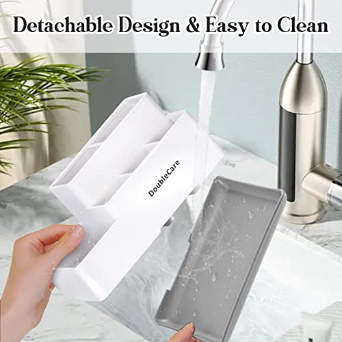 DoubleCare Toothbrush Holder with Anti-Slip, Bathroom Organizer Countertop Detachable for Easy Cleaning, Multifunctional Storage, Bathroom Caddy for Toothpaste, Shaver,Great for Home, Vanity Organizer, Office - Image 2
