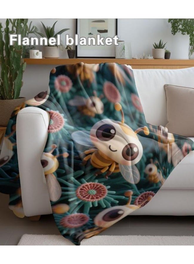 general Children's or student cartoon flannel thin blanket (warm and comfortable, suitable for sleep, games) 100cm*150cm - Image 1