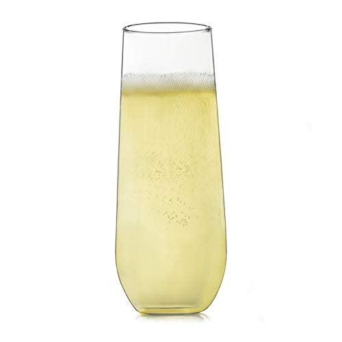 Libbey 228 Stemless Champagne Flutes Glass, 8.5 Oz 12 Piece Elegant Fluted Glassware, Clear Flutes Champagne Glass - Image 4